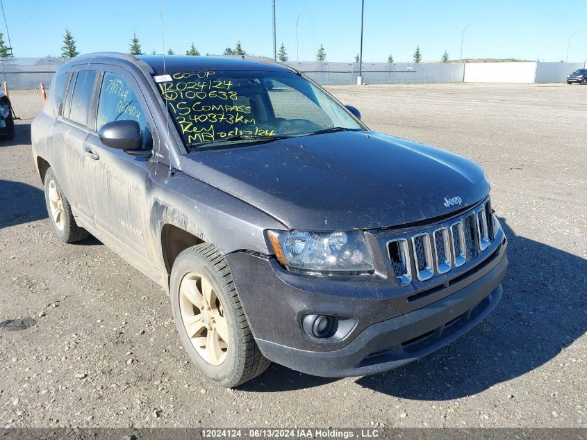 2015 Jeep Compass Sport VIN: 1C4NJDAB5FD100638 Lot: 12024124