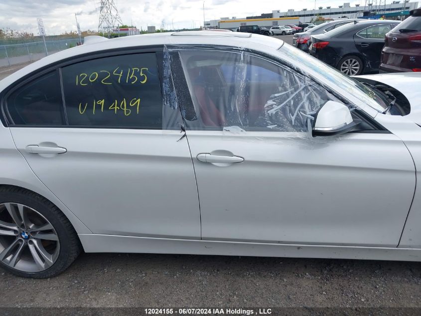2016 BMW 320I xDrive VIN: WBA8E5G56GNU19449 Lot: 12024155