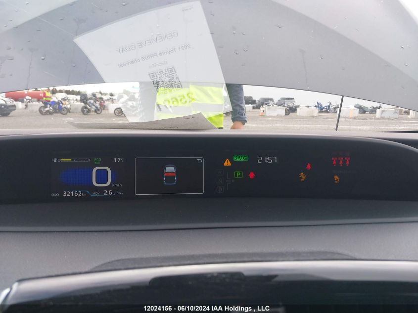 2021 Toyota Prius Prime Le/Xle/Limited VIN: JTDKAMFP1M3195838 Lot: 12024156