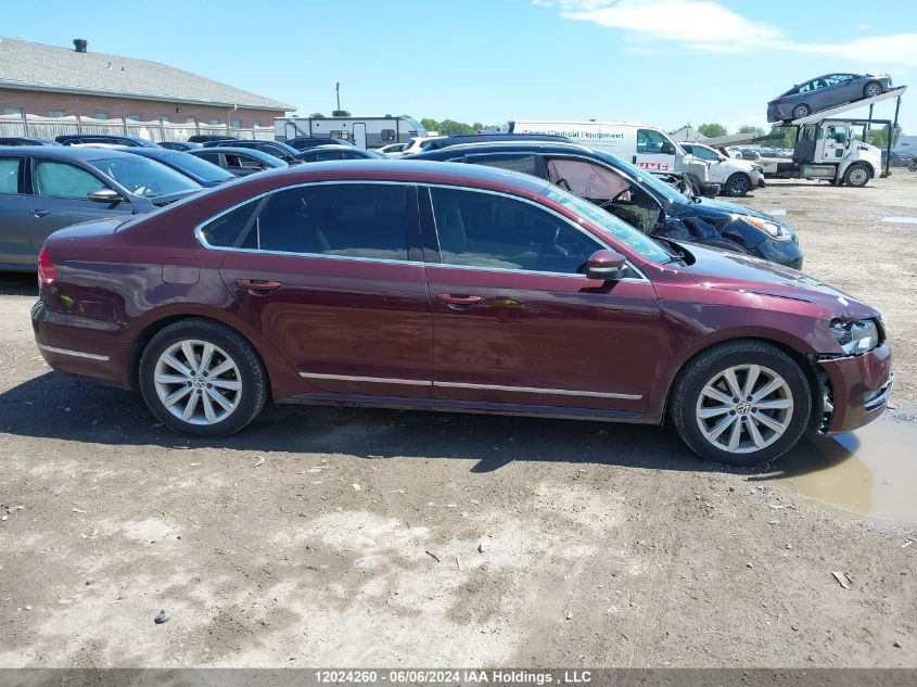 2013 Volkswagen Passat VIN: 1VWCH7A38DC102302 Lot: 12024260