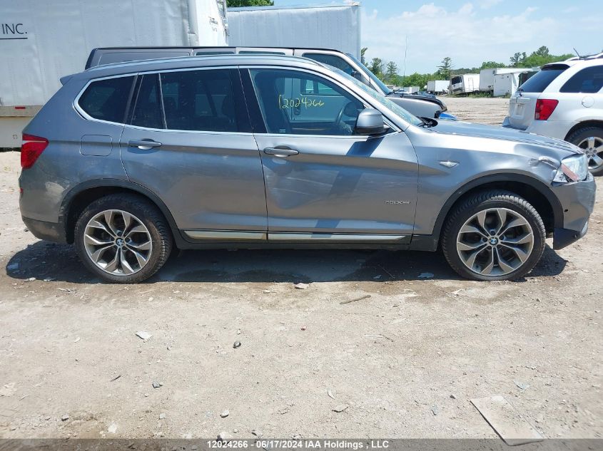 2017 BMW X3 xDrive28I VIN: 5UXWX9C55H0T05344 Lot: 12024266