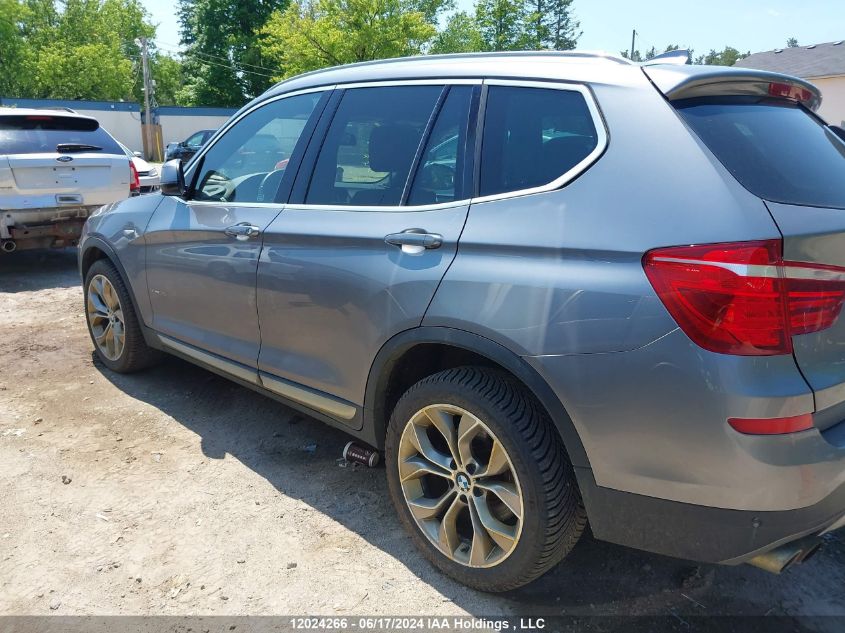 2017 BMW X3 xDrive28I VIN: 5UXWX9C55H0T05344 Lot: 12024266