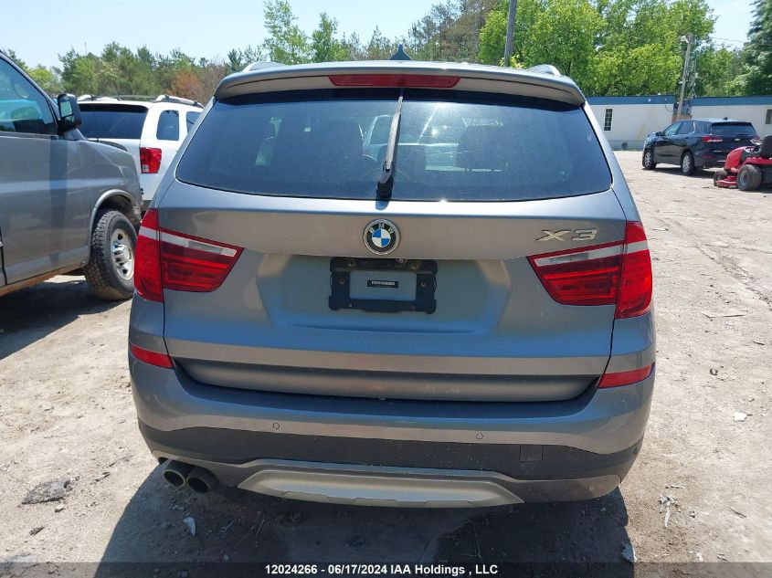 2017 BMW X3 xDrive28I VIN: 5UXWX9C55H0T05344 Lot: 12024266