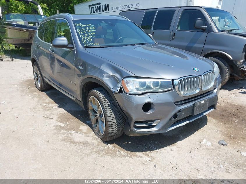 2017 BMW X3 xDrive28I VIN: 5UXWX9C55H0T05344 Lot: 12024266