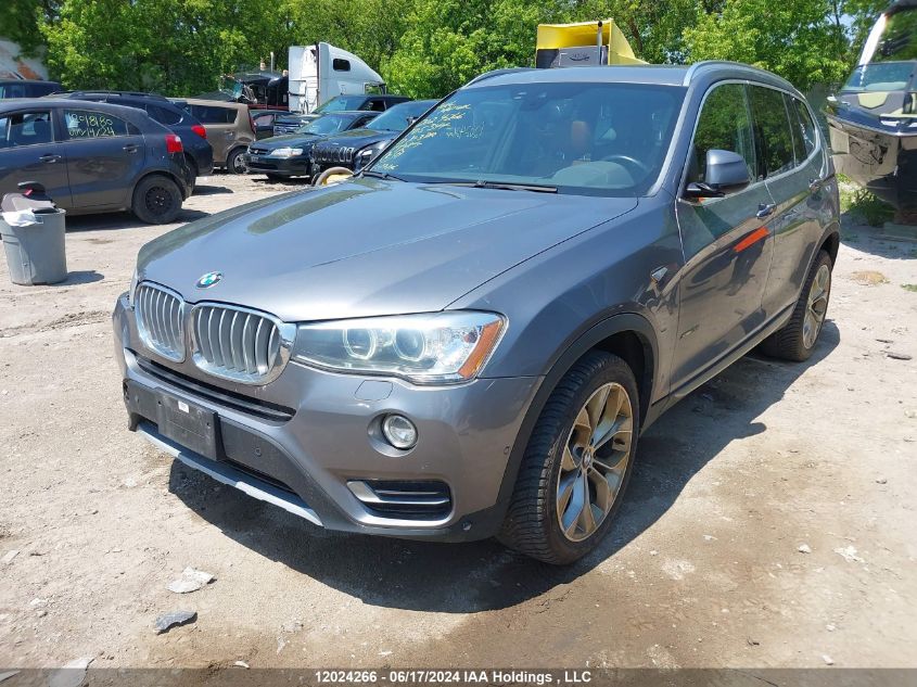 2017 BMW X3 xDrive28I VIN: 5UXWX9C55H0T05344 Lot: 12024266