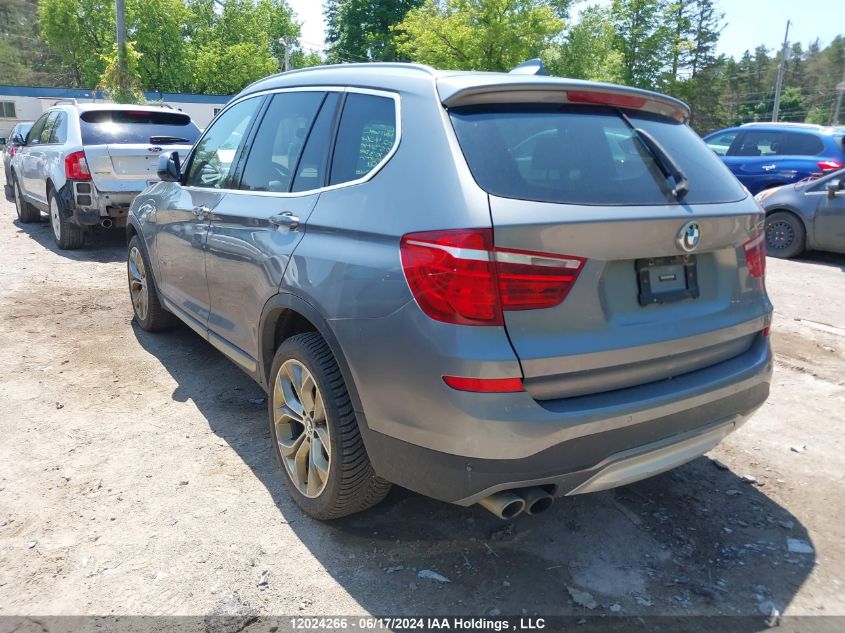 2017 BMW X3 xDrive28I VIN: 5UXWX9C55H0T05344 Lot: 12024266