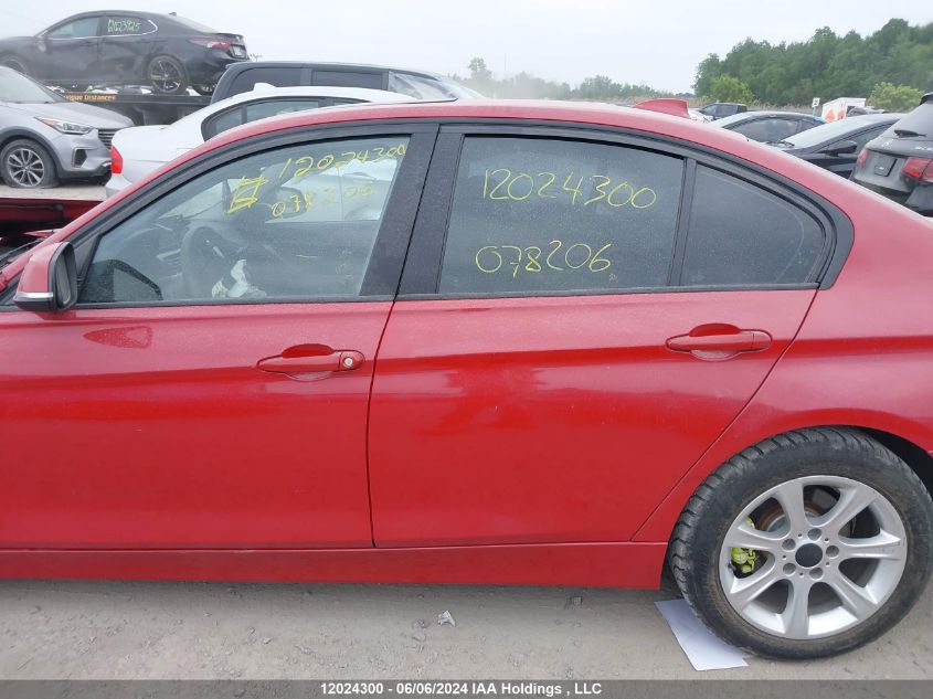 2012 BMW 320 I VIN: WBA3B1C58CF078206 Lot: 12024300