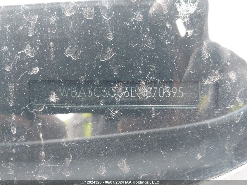 2014 BMW 320 I xDrive VIN: WBA3C3G56ENS70395 Lot: 12024326