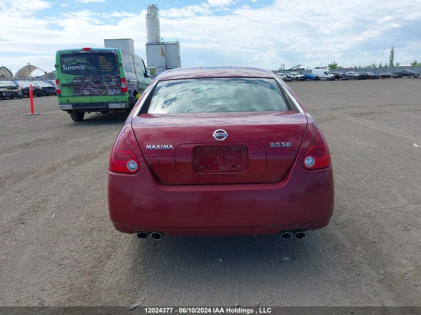 2006 Nissan Maxima 3.5 Se VIN: 1N4BA41E56C861386 Lot: 12024377