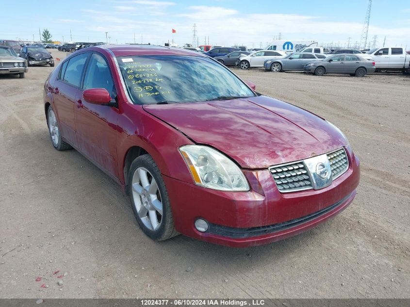 2006 Nissan Maxima 3.5 Se VIN: 1N4BA41E56C861386 Lot: 12024377