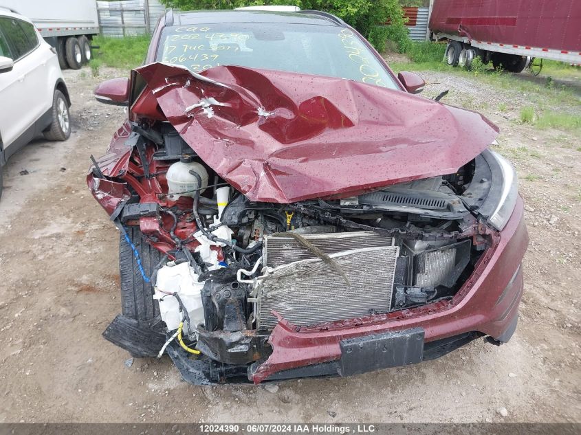 2017 Hyundai Tucson Limited/Sport And Eco/Se VIN: KM8J3CA20HU506439 Lot: 12024390