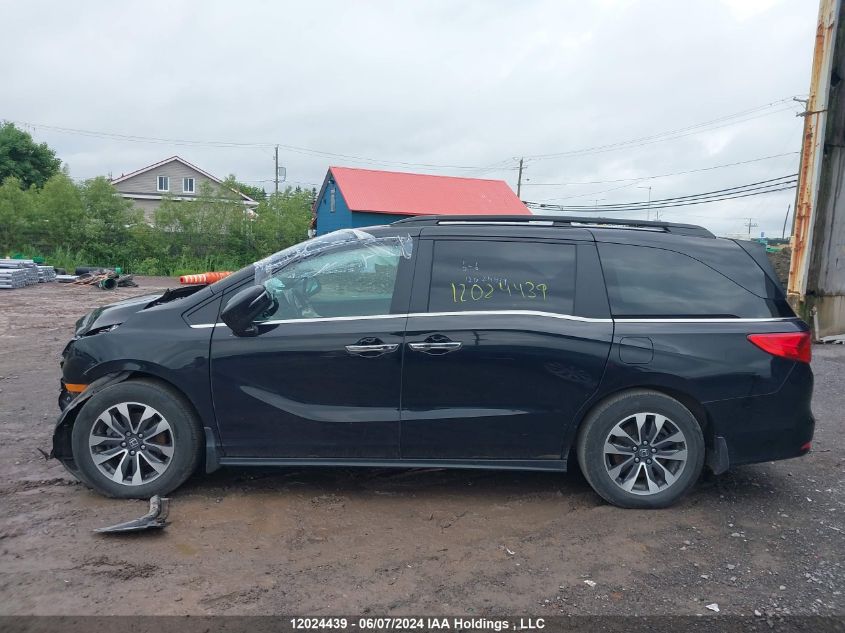 2022 Honda Odyssey Ex-L VIN: 5FNRL6H60NB503028 Lot: 12024439