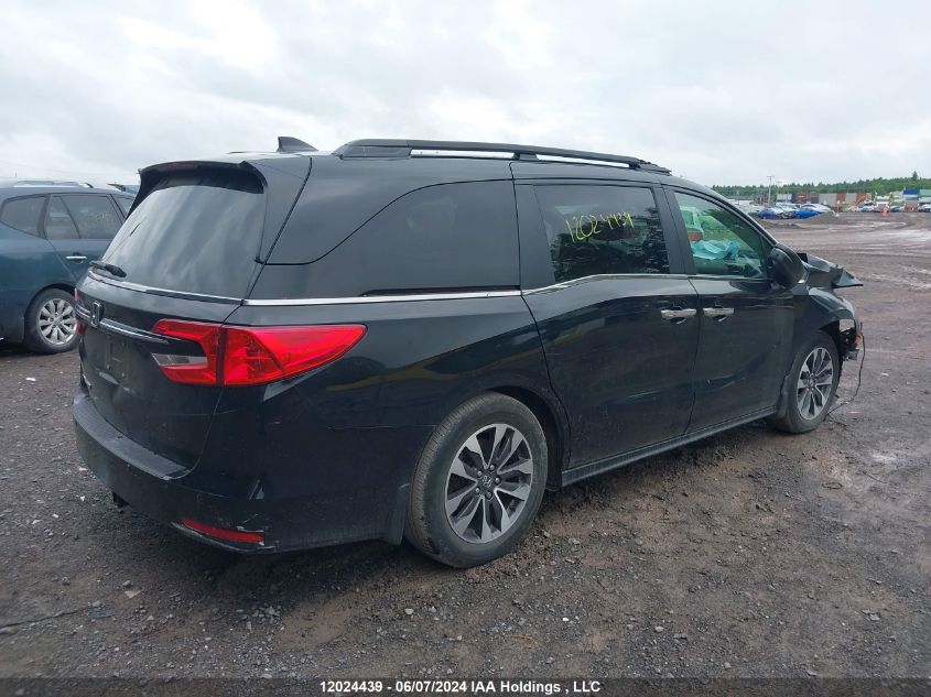 2022 Honda Odyssey Ex-L VIN: 5FNRL6H60NB503028 Lot: 12024439