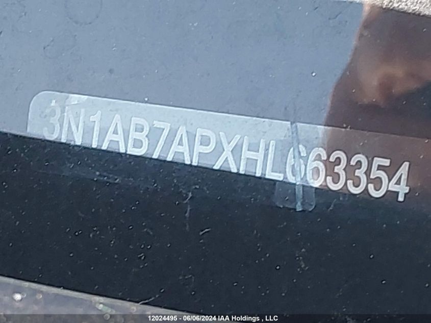 2017 Nissan Sentra VIN: 3N1AB7APXHL663354 Lot: 12024495