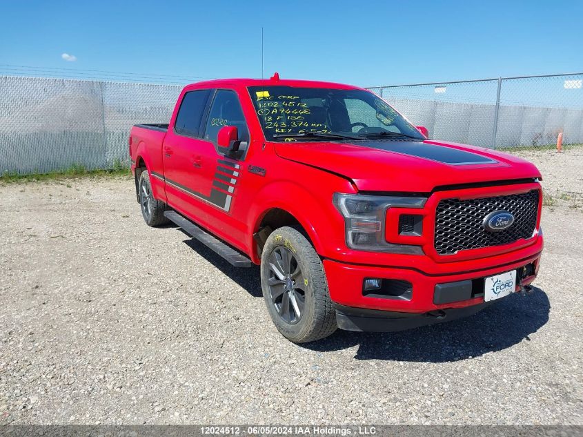 2018 Ford F150 Supercrew VIN: 1FTFW1EG8JFA74446 Lot: 12024512