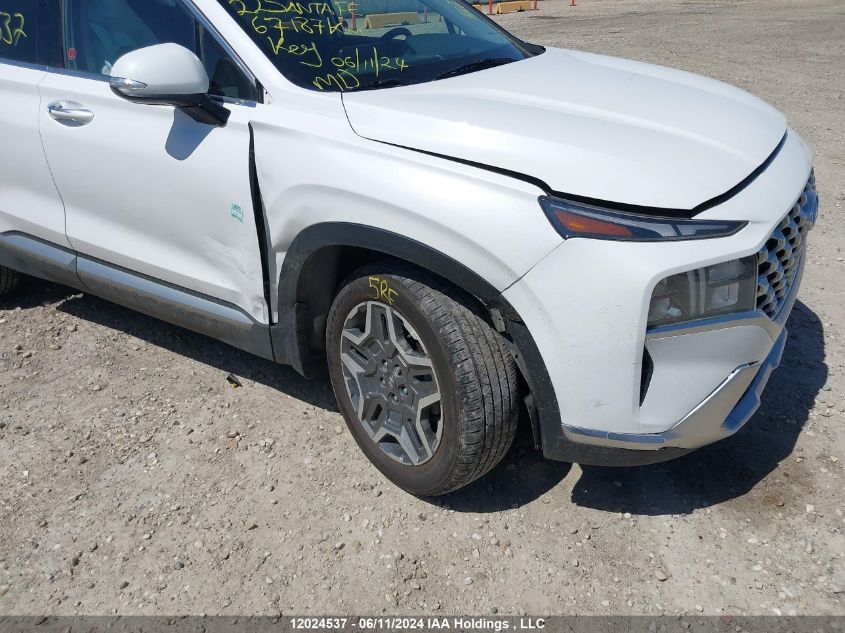 2022 Hyundai Santa Fe Luxury Hybrid Awd VIN: KM8S5DA17NU013705 Lot: 12024537