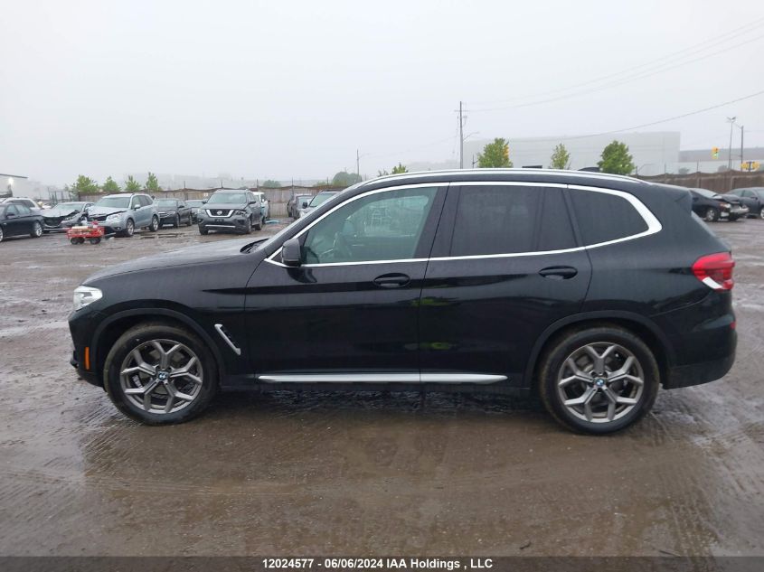 2020 BMW X3 xDrive30I VIN: 5UXTY5C03L9C54348 Lot: 12024577