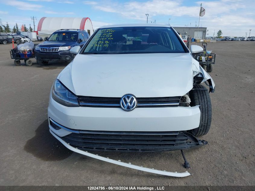 2019 Volkswagen Golf S/Se VIN: 3VWG57AU0KM022734 Lot: 12024795