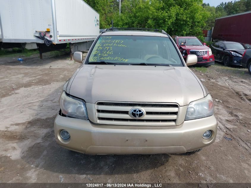2006 Toyota Highlander Limited VIN: JTEEP21A260145193 Lot: 12024817