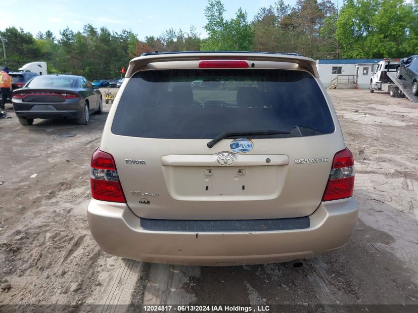 2006 Toyota Highlander Limited VIN: JTEEP21A260145193 Lot: 12024817