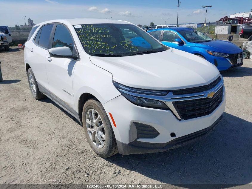 2022 Chevrolet Equinox VIN: 3GNAXUEV4NL275111 Lot: 12024885