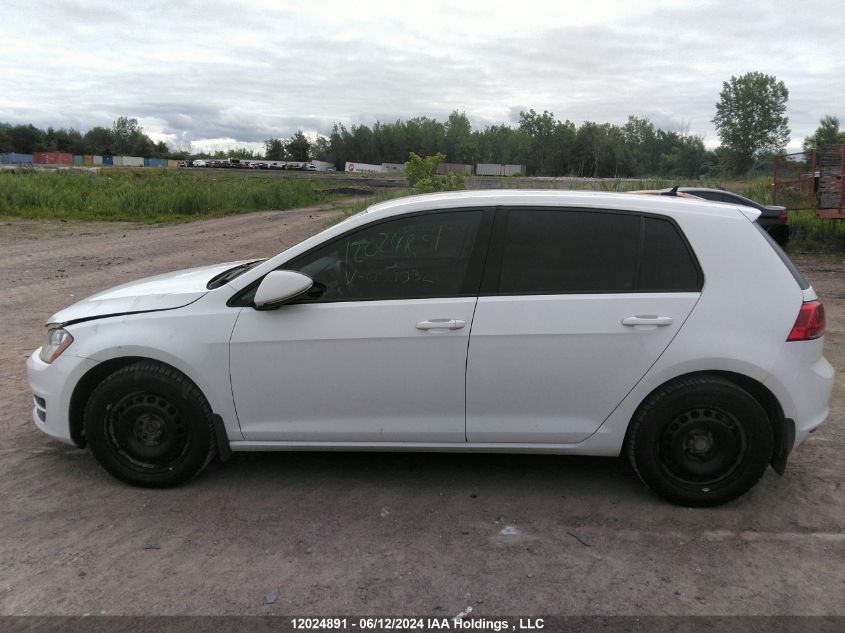 2015 Volkswagen Golf VIN: 3VW117AUXFM050032 Lot: 12024891