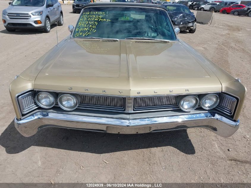 1967 Chrysler Newport VIN: CE27G73117459 Lot: 12024939
