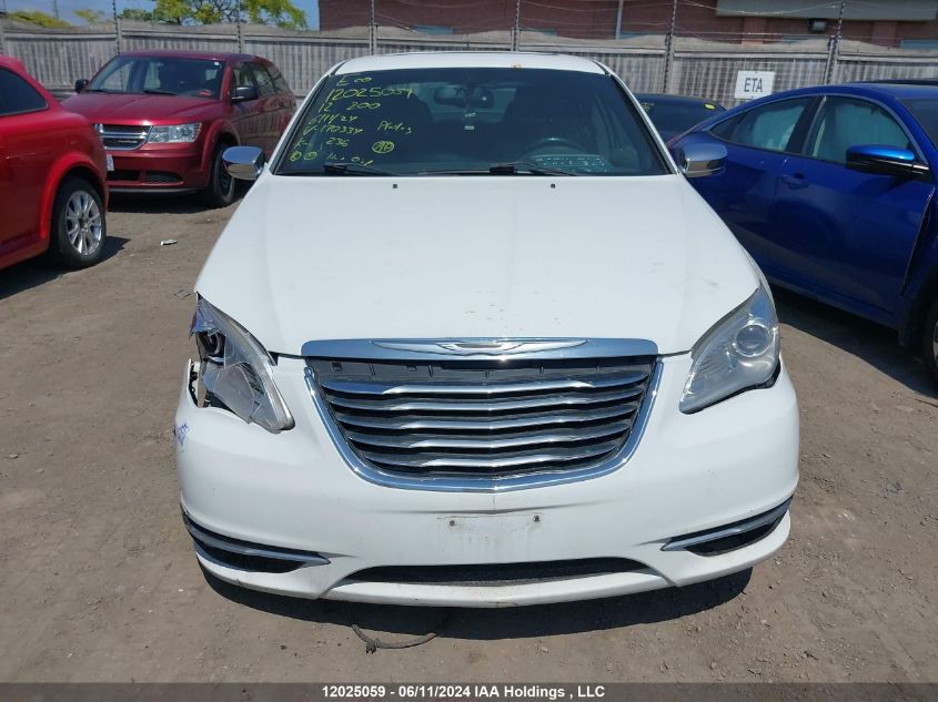 2012 Chrysler 200 Limited VIN: 1C3CCBCG4CN170334 Lot: 12025059