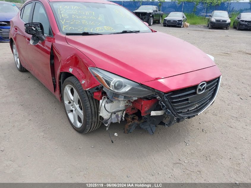 2015 Mazda Mazda3 VIN: JM1BM1W32F1228167 Lot: 12025119