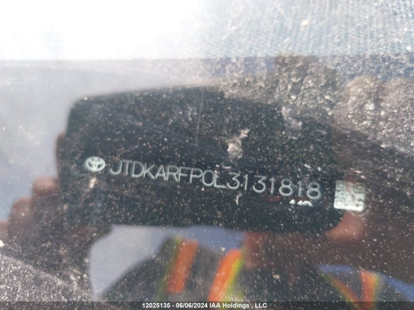 2020 Toyota Prius VIN: JTDKARFP0L3131818 Lot: 12025135