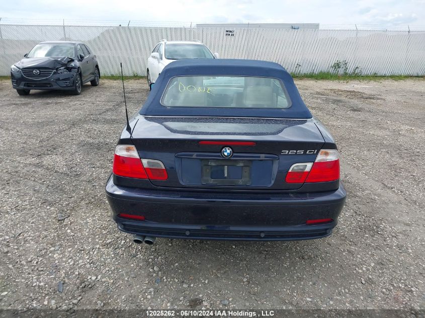 2002 BMW 3 Series VIN: WBABS33432PG85348 Lot: 12025262