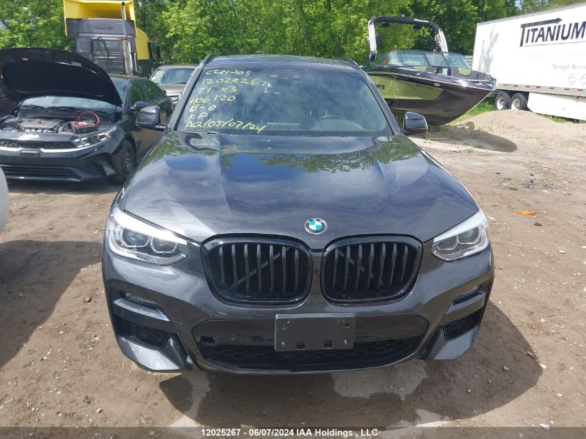 2021 BMW X3 xDrive30I VIN: 5UXTY5C08M9H06120 Lot: 12025267
