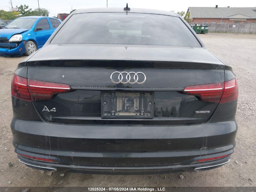 2020 Audi A4 Premium Plus VIN: WAUENAF44LN007285 Lot: 12025324