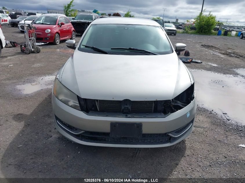 2013 Volkswagen Passat VIN: 1VWAH7A31DC125220 Lot: 12025376