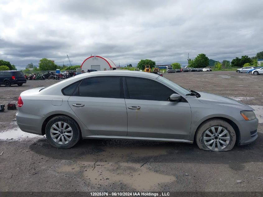 2013 Volkswagen Passat VIN: 1VWAH7A31DC125220 Lot: 12025376