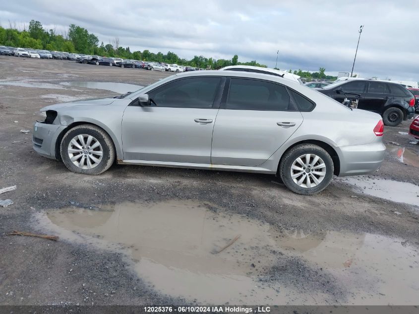 2013 Volkswagen Passat VIN: 1VWAH7A31DC125220 Lot: 12025376
