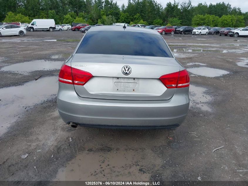 2013 Volkswagen Passat VIN: 1VWAH7A31DC125220 Lot: 12025376