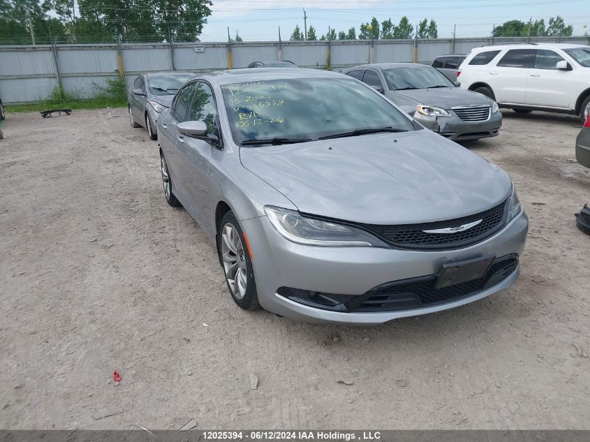 2016 Chrysler 200 S VIN: 1C3CCCBB5GN156038 Lot: 12025394