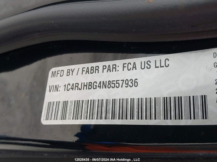 2022 Jeep Grand Cherokee Limited VIN: 1C4RJHBG4N8557936 Lot: 12025435