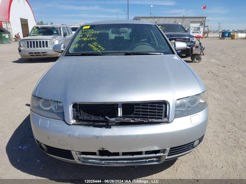 2005 Audi A4 VIN: WAULC68E75A096022 Lot: 12025444