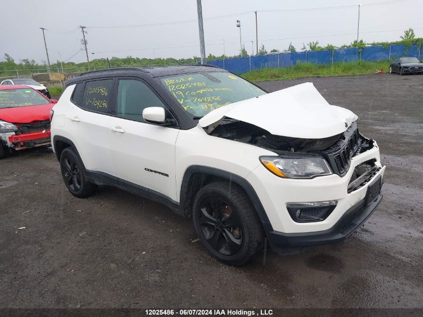 2019 Jeep Compass North VIN: 3C4NJDBB5KT704256 Lot: 12025486