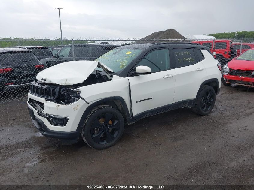 2019 Jeep Compass North VIN: 3C4NJDBB5KT704256 Lot: 12025486