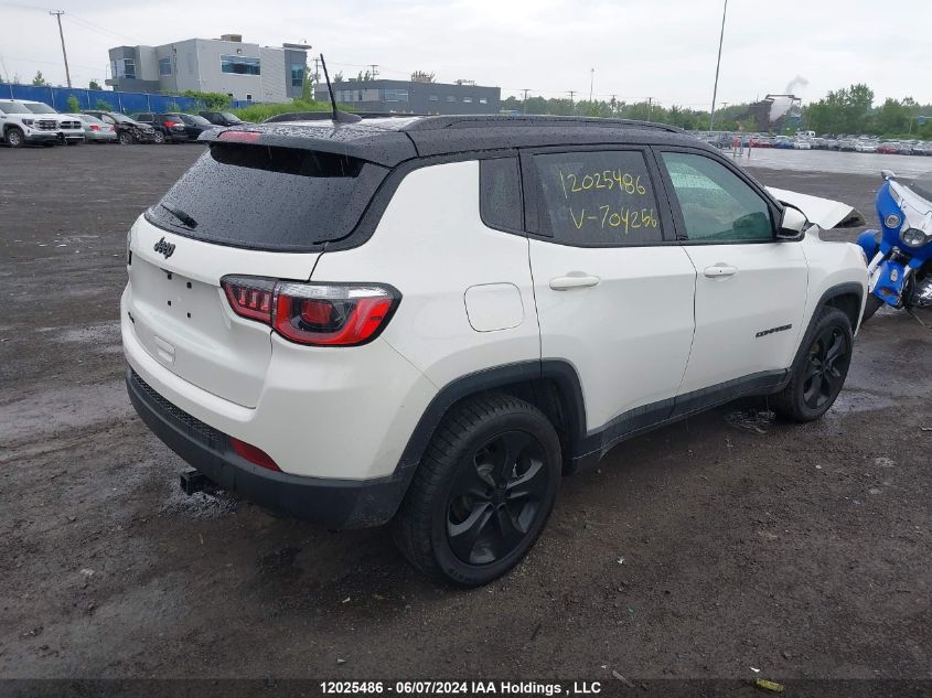 2019 Jeep Compass North VIN: 3C4NJDBB5KT704256 Lot: 12025486