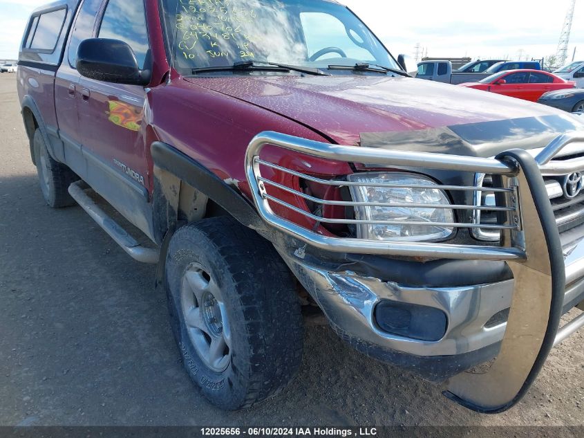 2000 Toyota Tundra Access Cab/Access Cab Sr5 VIN: 5TBBT4412YS040706 Lot: 12025656