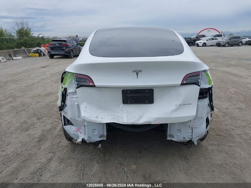 2022 Tesla Model Y VIN: 7SAYGDEE2NF538608 Lot: 12025855