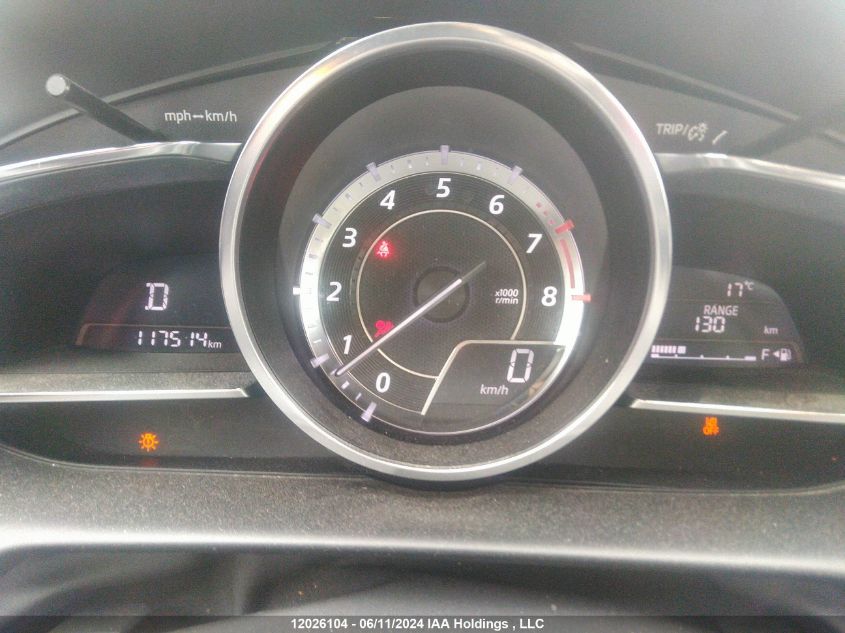 2016 Mazda Cx-3 Grand Touring VIN: JM1DKBD72G0112288 Lot: 12026104