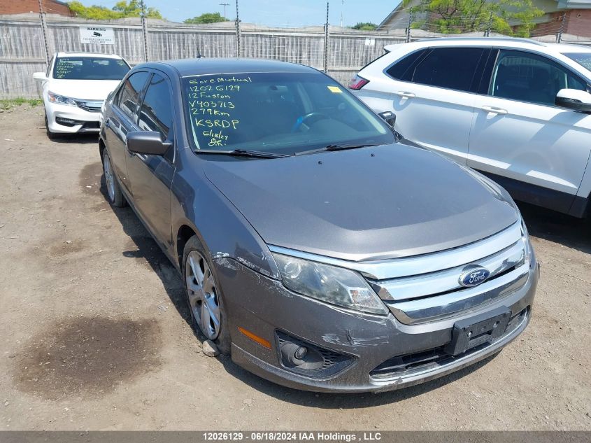 2012 Ford Fusion Se VIN: 3FAHP0HA4CR403713 Lot: 12026129