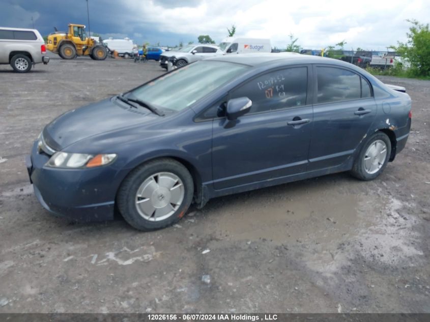 2007 Honda Civic Hybrid VIN: JHMFA36297S801217 Lot: 12026156