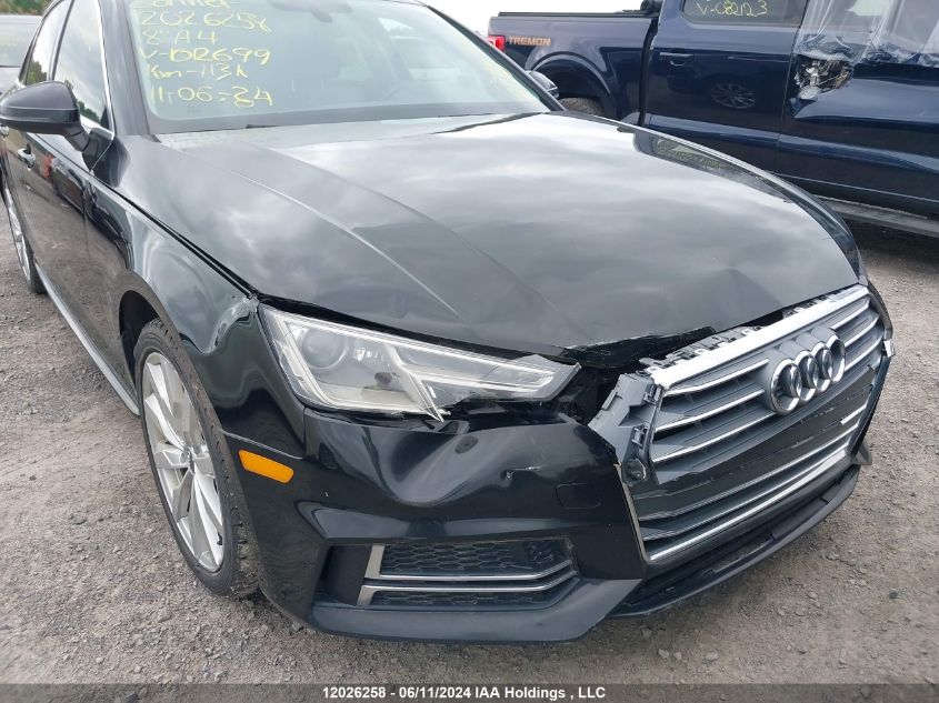2018 Audi A4 Sedan VIN: WAUANAF47JN012699 Lot: 12026258