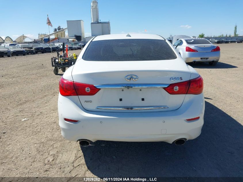 2014 Infiniti Q50 Premium/Sport VIN: JN1BV7AR6EM690162 Lot: 12026282